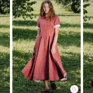 Son De Flor - classic dress, short sleeve